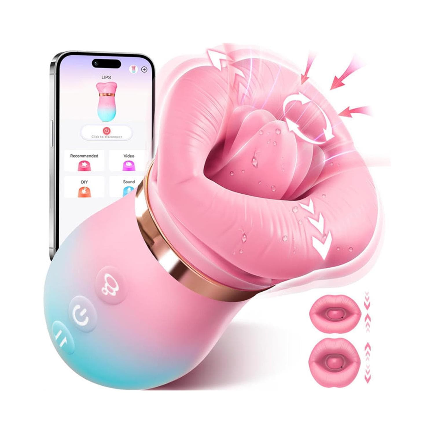 App Kontrollü Dil Fonksiyonlu Klitoral Vibratör